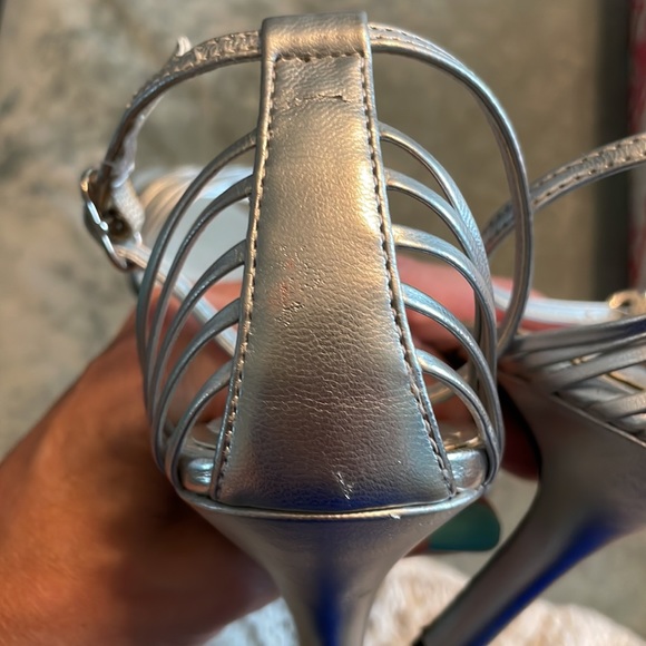 Silver Heels with Ankle Straps 🤍 - Picture 8 of 13